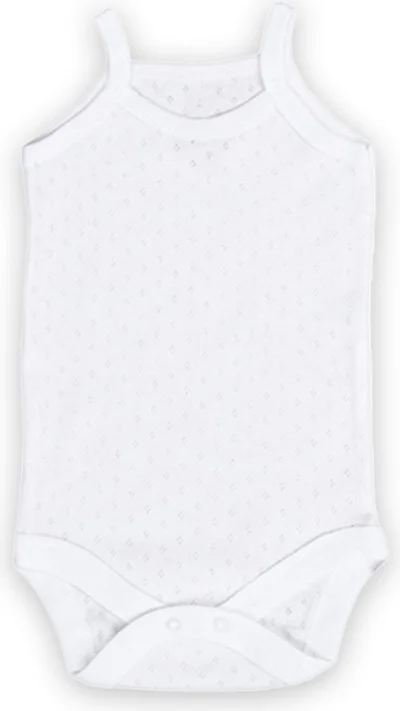 Novibaby Jacquard Rope Strap Baby Athlete Bodysuit with Snap Fasteners 100% Cotton