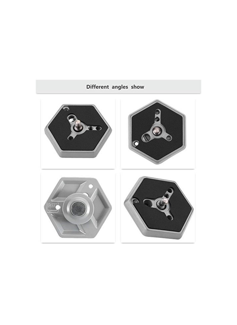 Generic - Bogen Tripod Quick Release Plate Manfrotto Quick Release Plate Quick Release Plate, Universal Hexagonal Quick Release Plates Replacemen 3049 1/4" Screw For Manfrotto 030-14 Rc0 3063 Photo Studio Acces - Image 1