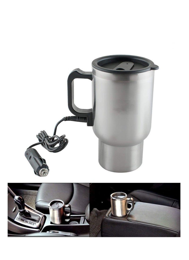 ELTRAZONE Steel Travel Outdoor Electric Mug 12 V Car Charging Electric Kettle Travel Coffee Mug Cup Heated Thermos 450 Ml - Image 5