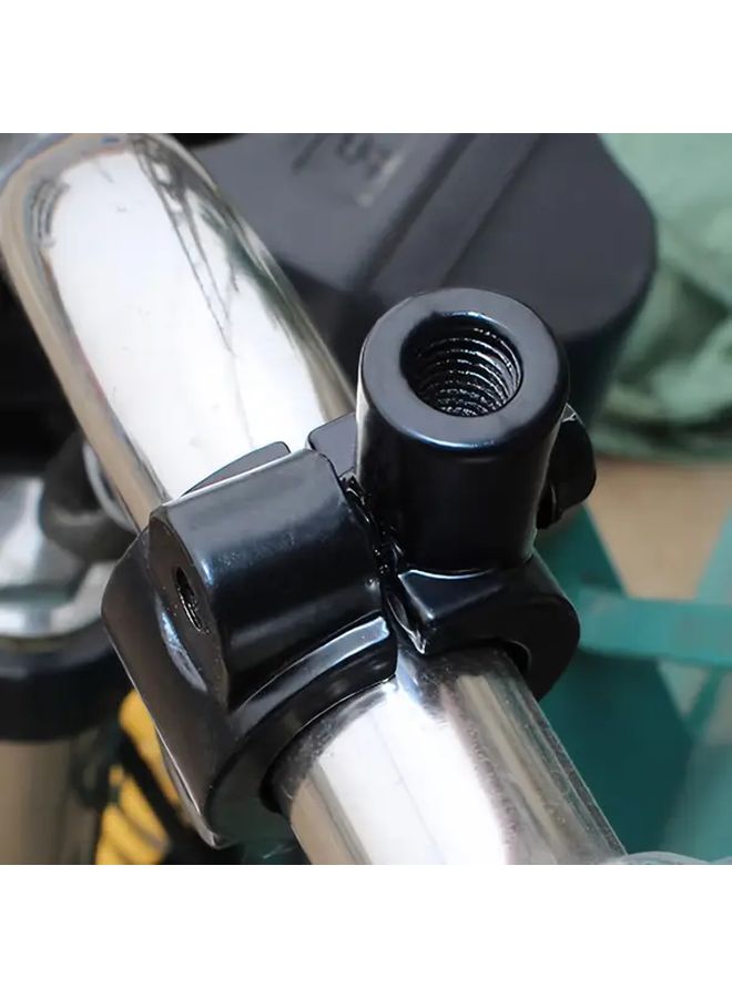 1 Pair 10mm Black Motorcycle Handlebar Clamps Aluminum Alloy Mirror Mounts - Image 5