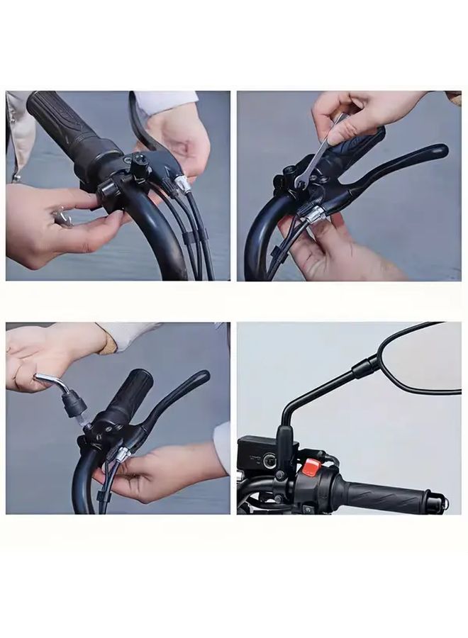 1 Pair 10mm Black Motorcycle Handlebar Clamps Aluminum Alloy Mirror Mounts - Image 4