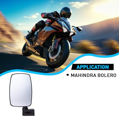Uno Minda Rv-11001L Shatterproof Glass Rear View Mirror-Left Hand for Mahindra Bolero - Image 4
