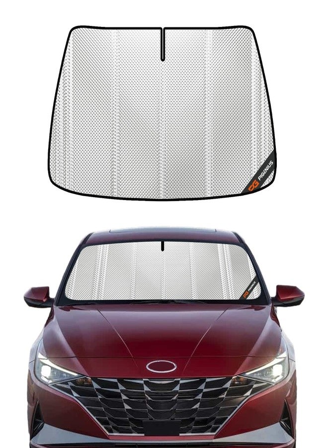 Pigenius Windshield Sun Shade for 2021-2025 Hyundai Elantra. Full Front Window Sunshade Coverage - Image 1