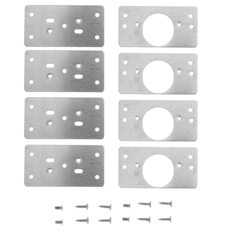 Stainless Steel Hinge Repair Plates 8pcs Set Cabinet Door Mounting Base Fixing Plate - Image 2