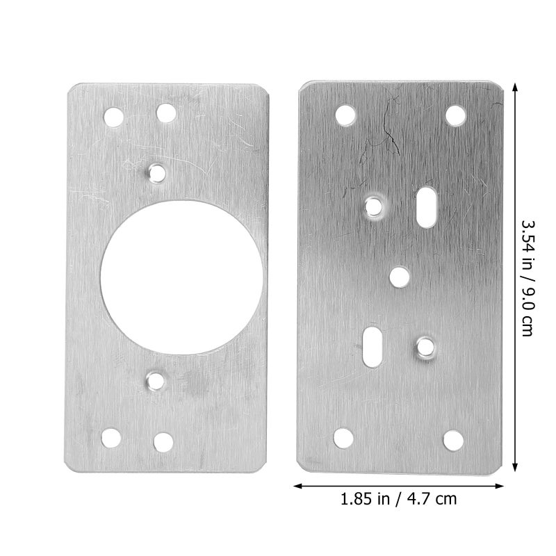 Stainless Steel Hinge Repair Plates 8pcs Set Cabinet Door Mounting Base Fixing Plate - Image 3