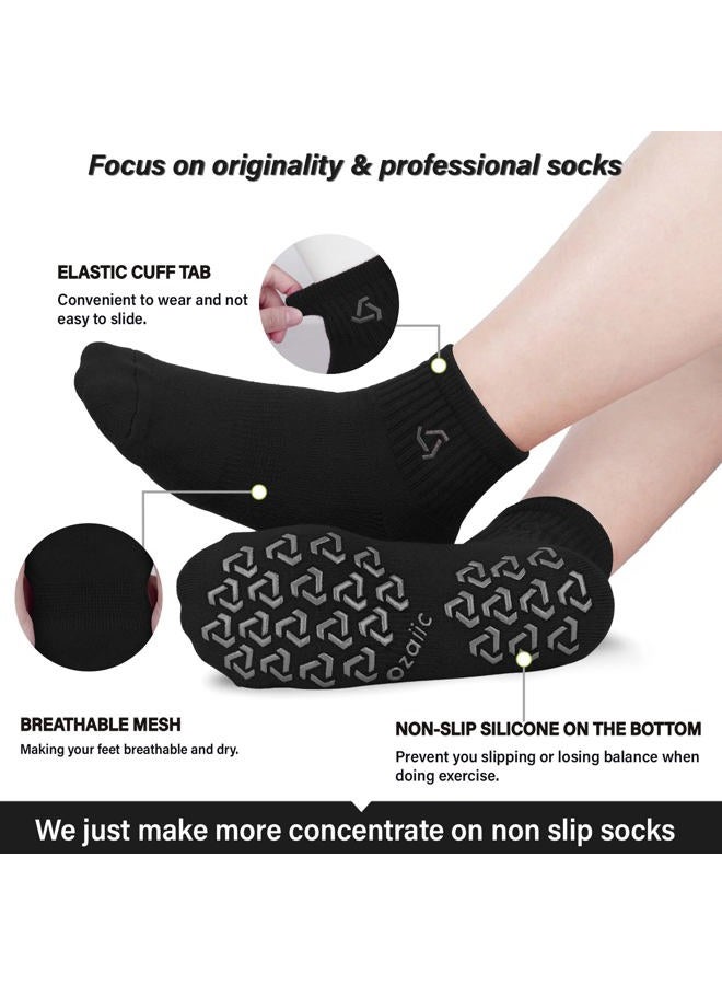 Ozaiic Non Slip Socks Grip for Yoga Home Workout Pure Barre, Pilates, Hospital, Ideal Cushion Socks for Men and Women - Image 3