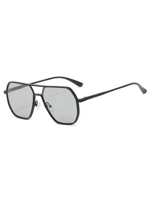 Men's Polarized Square Sunglasses, UV400 Protection Sun Glasses with Aluminum Magnesium Alloy Frame, Color Changing Glasses