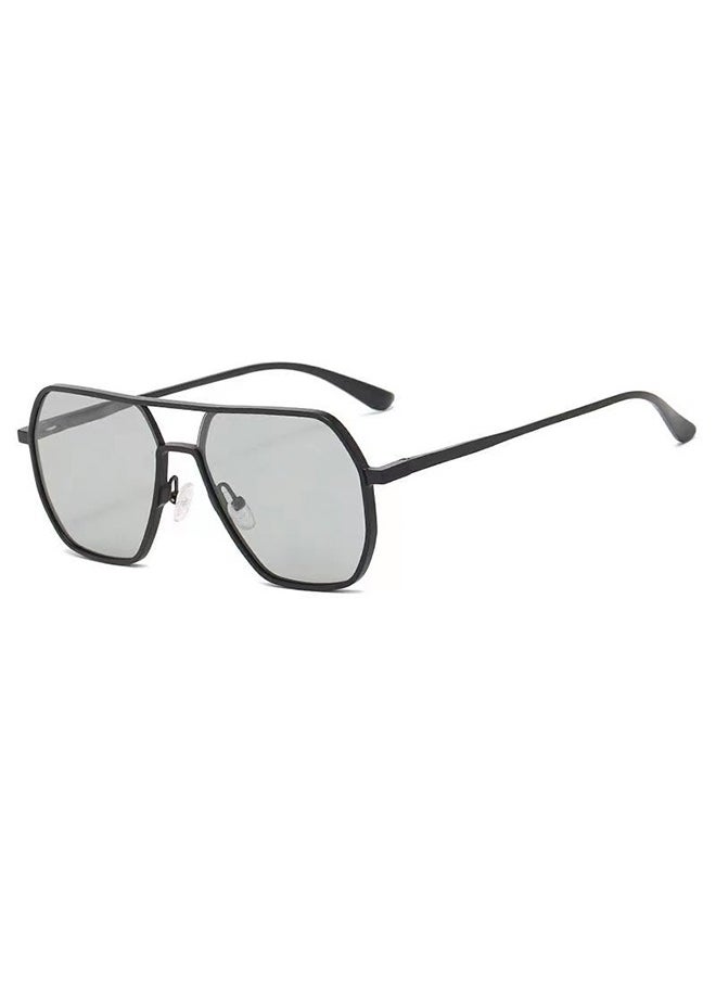 Men's Polarized Square Sunglasses, UV400 Protection Sun Glasses with Aluminum Magnesium Alloy Frame, Color Changing Glasses