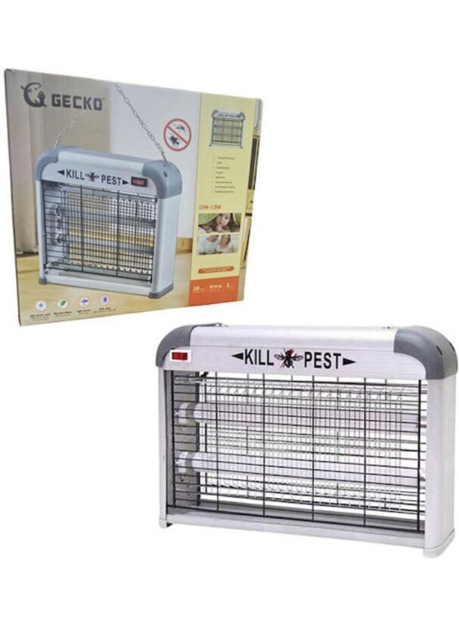 جيكو مصيدة حشرات كهربائية مزودة بمصباحين للأشعة فوق البنفسجية باللون الأبيض - Image 2