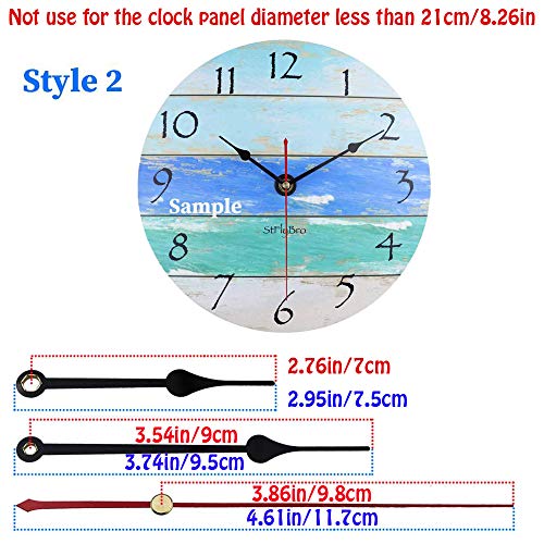 Satisfounder Non-Ticking Hands Quartz DIY Wall Clock Movement Mechanism DIY Repair Parts Replacement with 3 Different Pairs of Hands (1/4 Inch Shaft Length) - Image 4