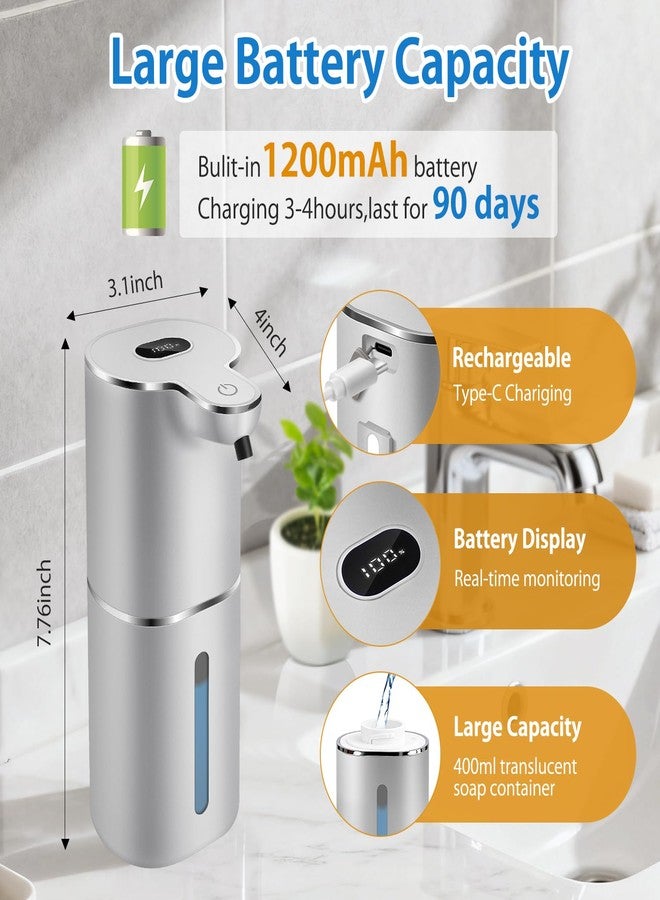 Cheftick Automatic Foaming Soap Dispenser with Digital Display, 6-Level Foam Adjustable, Rechargeable, 12.8oz/ 380ml Wall Mounted Touchless Hands Free Auto Dispenser for Kitchen, Bathroom, Hotel, Restaurant - Image 4