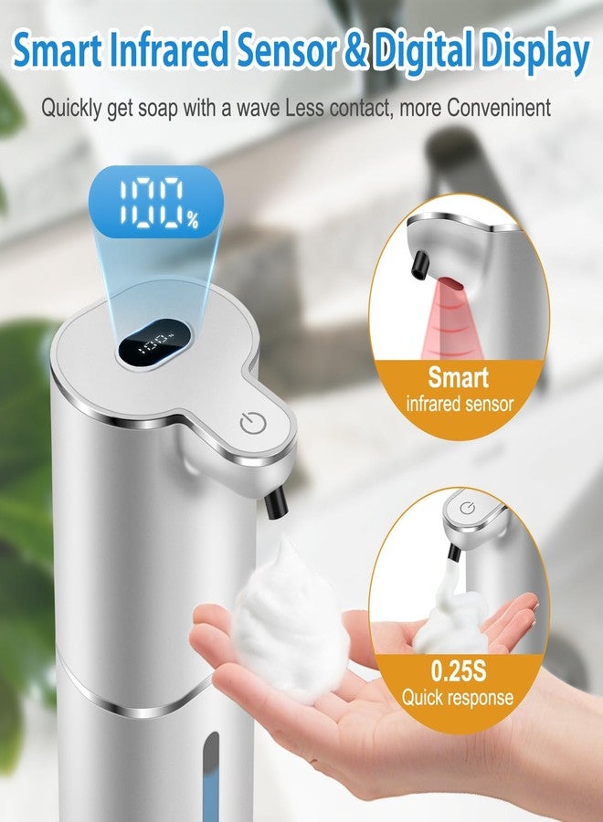 Cheftick Automatic Foaming Soap Dispenser with Digital Display, 6-Level Foam Adjustable, Rechargeable, 12.8oz/ 380ml Wall Mounted Touchless Hands Free Auto Dispenser for Kitchen, Bathroom, Hotel, Restaurant - Image 2