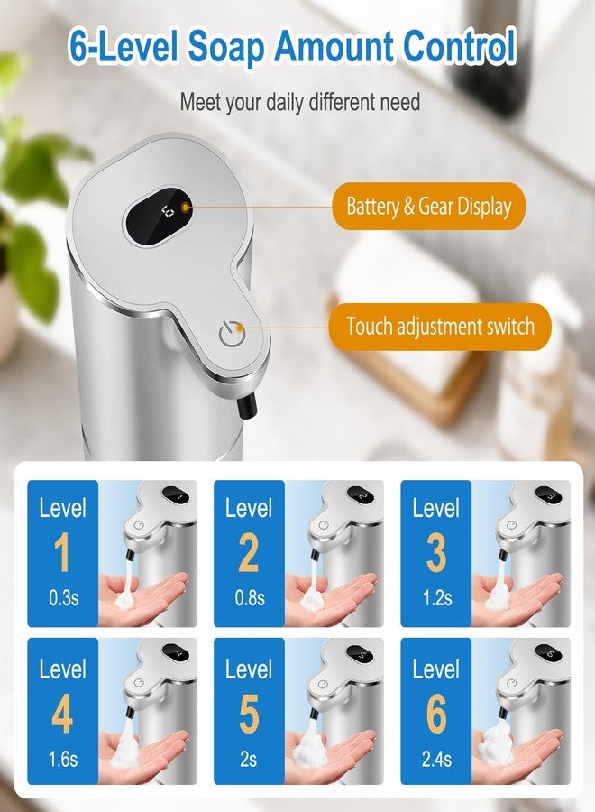 Cheftick Automatic Foaming Soap Dispenser with Digital Display, 6-Level Foam Adjustable, Rechargeable, 12.8oz/ 380ml Wall Mounted Touchless Hands Free Auto Dispenser for Kitchen, Bathroom, Hotel, Restaurant - Image 3