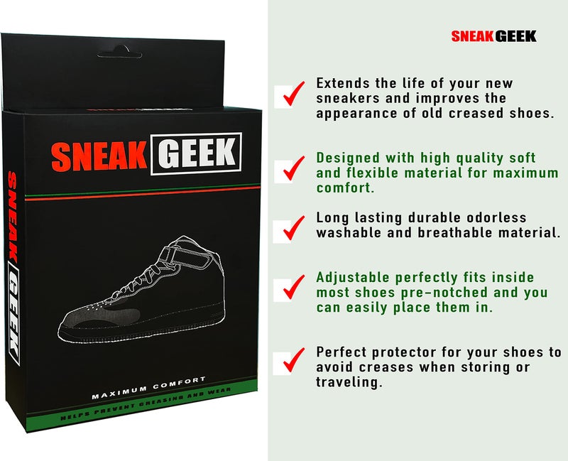 SNEAK GEEK 2 Pairs Sneaker Crease Protectors for Mens Shoes 8-12 - Image 4