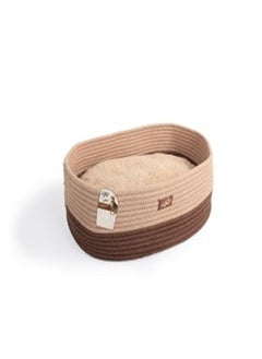 all for paws Oval Rope Cat Bed Tan 