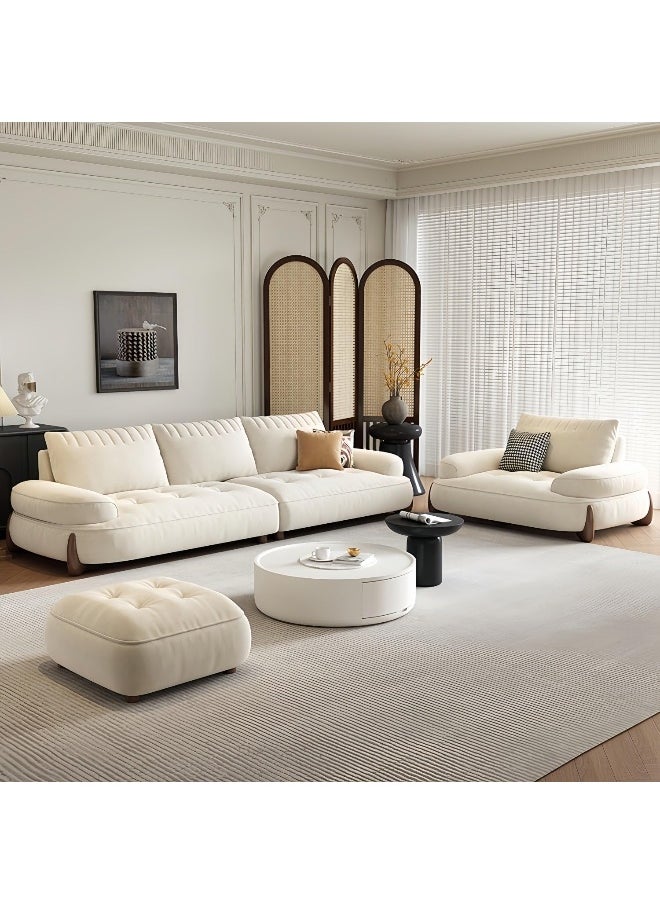 LUXURY LUXE Luxury Luxe Cloud-Shaped Sofa Set – Off-White Tofu Block Design  - Image 1