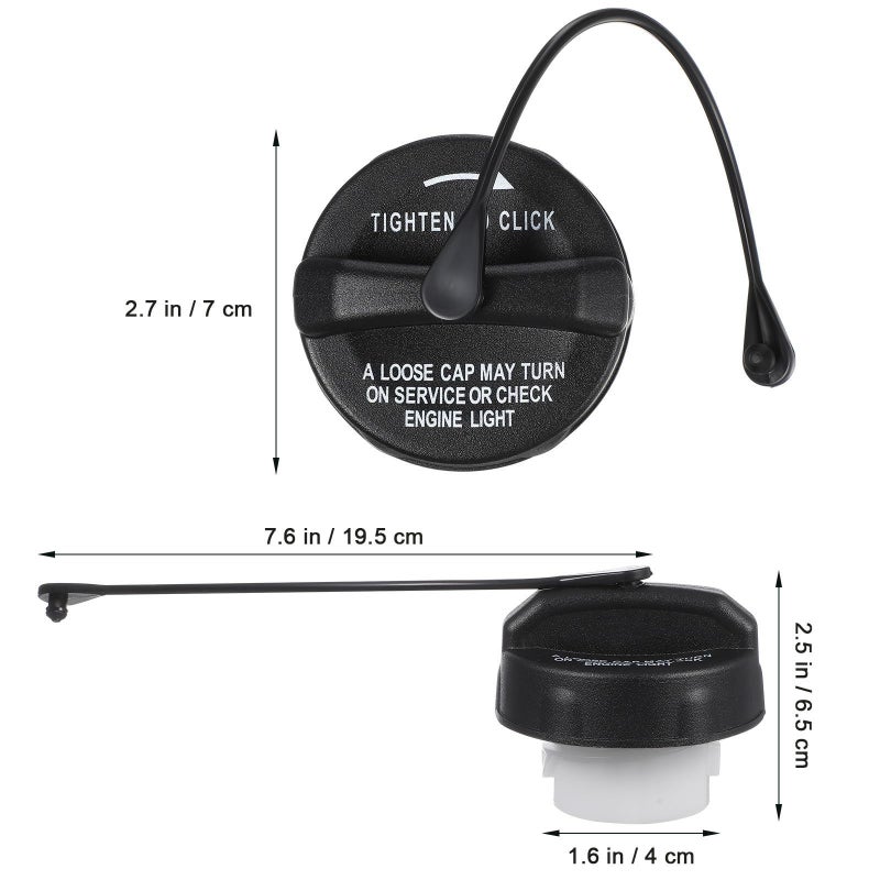 Luxshiny Fuel Tank Cap Compatible With Offroad SUV Car Replacement Black Aluminum Tool Free - Image 3