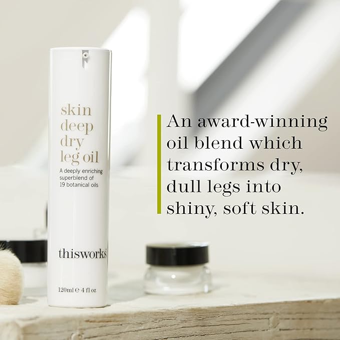 This Works Skin Deep Dry Leg Oil 150 ml Body Oil for Dry Skin Nourishing Body Moisturiser Enriched with 19 Essentials Oils including Sandalwood Jojoba Coconut and Rose Oil for a Hydrating Glow - Image 3