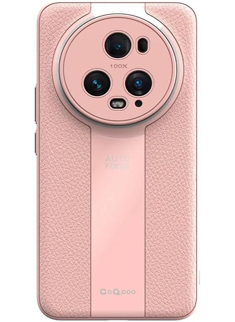 AutoFocus - حافظة سيليكون فاخرة Litchi Veins لهاتف Honor Magic 5 Pro 5G غطاء TPU رفيع للغاية لهاتف Magic 5 Pro (وردي) - Image 1
