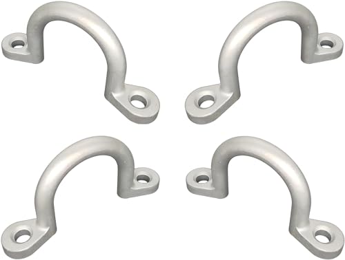 HCLLPS Replace Trailer Tie Loop 2" I.D. Aluminum Bolt-On Lashing Rope Tie Down Ring Horse (2 Pack) - Image 1