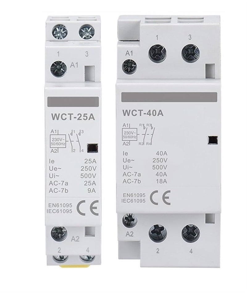 WCT DIN Rail AC Contactor 25A 63A 2NO 2NC 4NC 25A AC220V Circuit Breaker - Image 1