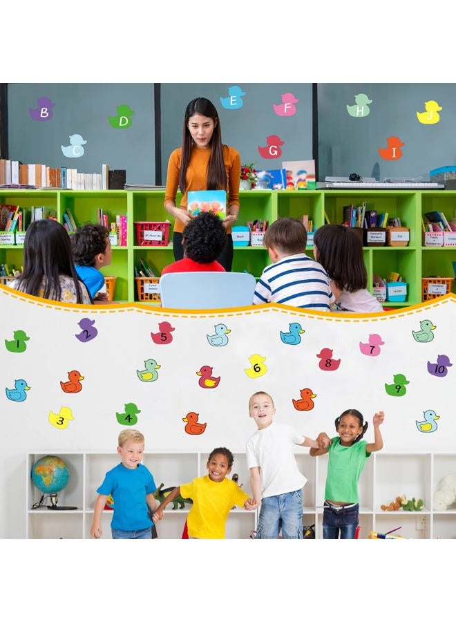 Geyee 108 Pcs Duck Paper Cutouts Classroom Duck Bulletin Board Cut Outs Assorted Color Cutouts Classroom Decoration Paper Die Cuts for DIY Kids Projects Craft Sunday School Holiday Party Decoration - Image 5