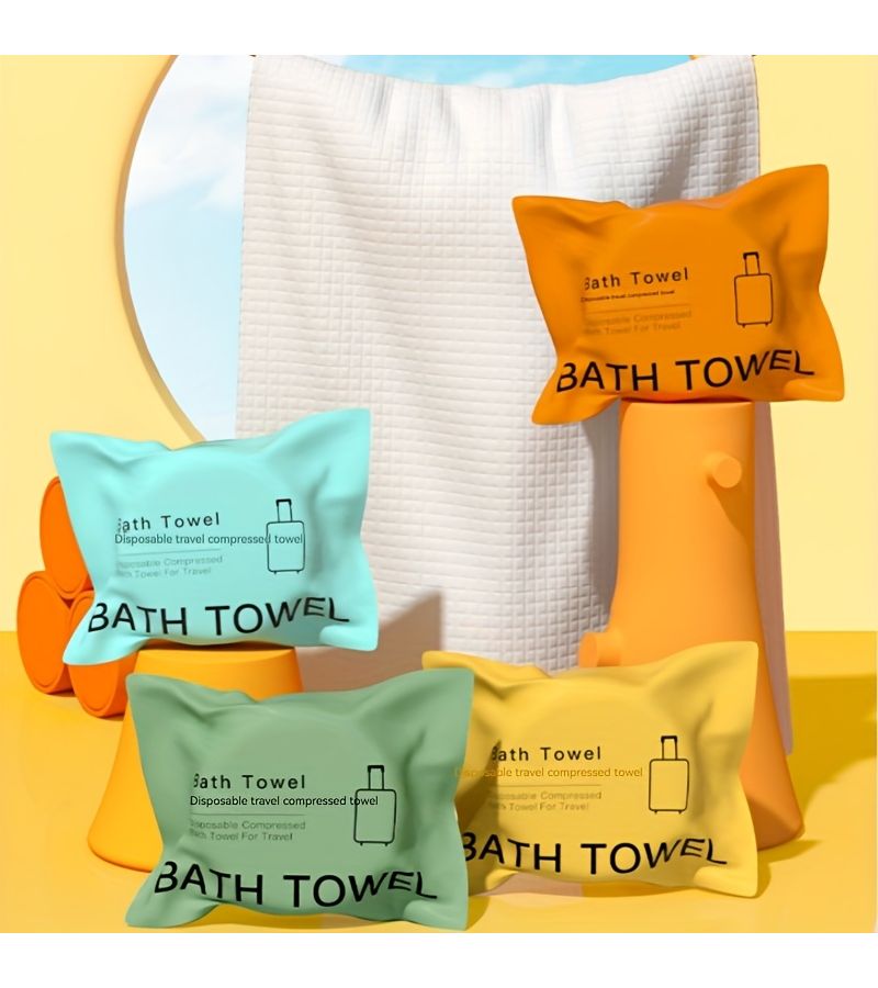 Orange 3 Piece Oversized Quick Dry Microfiber Towel Set - Image 5