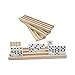 SUTIMSHE Wooden Domino Racks Set of 4 Natural Domino Trays Holders Organizer for Mexican Train Chickenfoot and Other Domino Games Dominoes NOT Included - Image 3