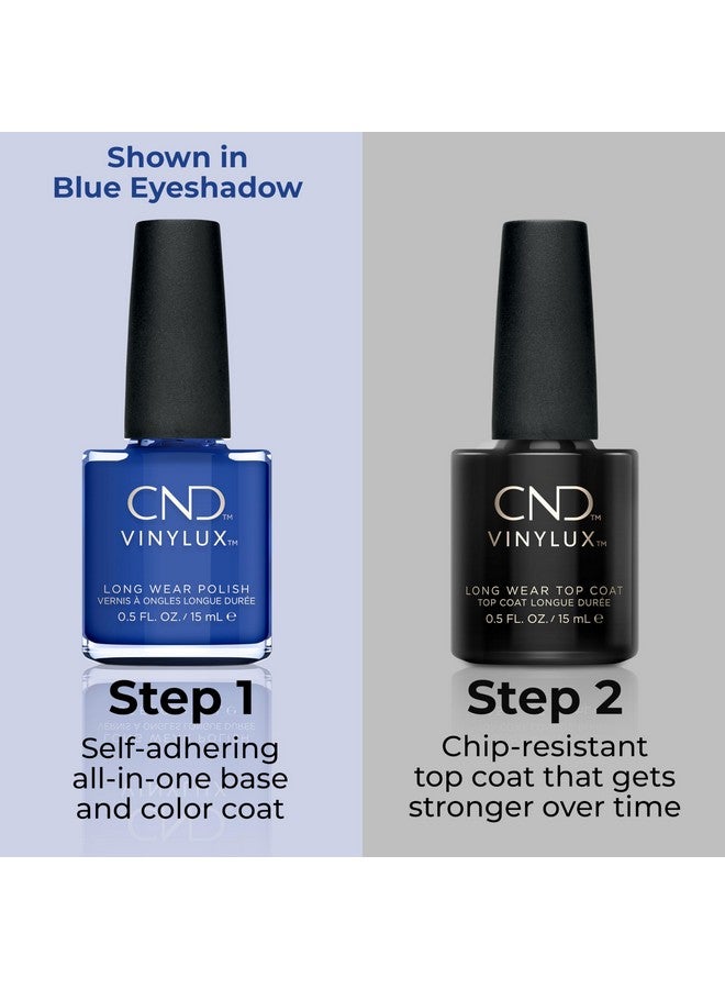 CND Vinylux Longwear Blue Nail Polish, Gellike Shine & Chip Resistant Color, Blue Eyeshadow, 0.5 Fl. Oz - Image 4