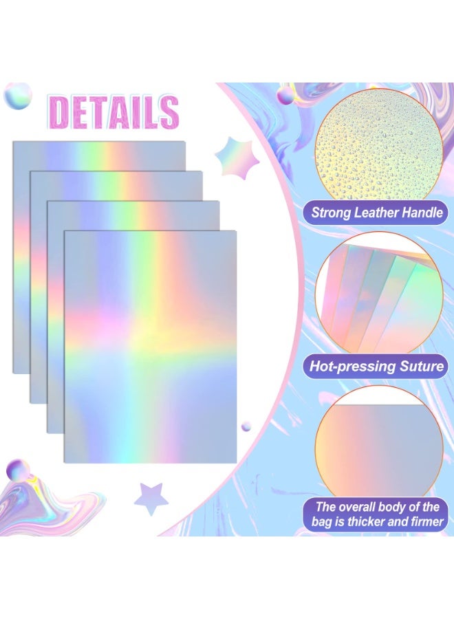 Premium A4 Holographic Silver Cardstock Paper, 250GSM Heavyweight Thick Craft Paper - Shimmering Multi-Tone Laser Silver, Professional Iridescent Paper for DIY Cake Toppers, Party Decor & Luxury Crafts (20 Sheets Pack) - Image 4