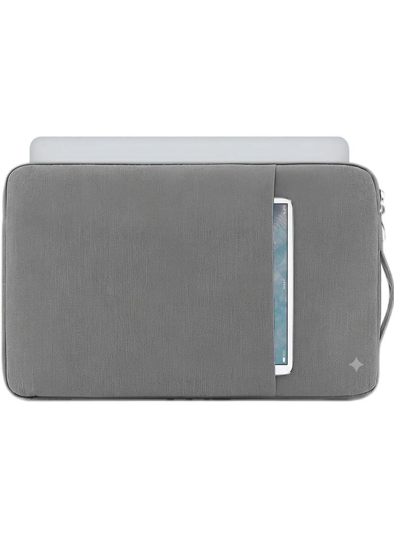 13.3-Inch Shockproof Water-Resistant Laptop Sleeve Case for MacBook & Laptops, Grey - Image 5