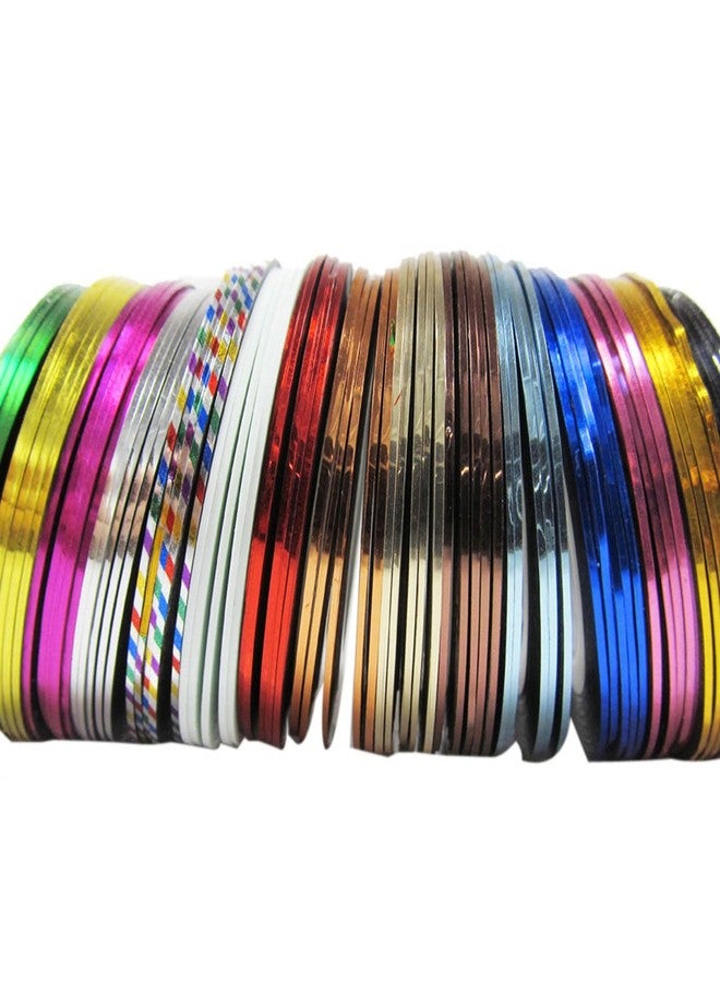 فوبيري فوبري، 32 قطعة من لفائف شريط تزيين الأظافر بألوان متنوعة - Image 3