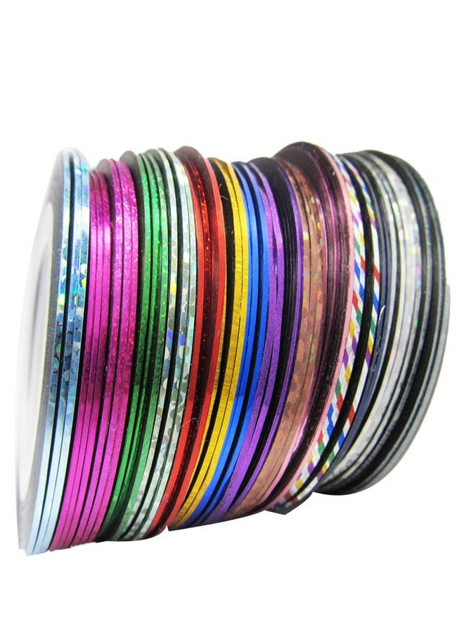 فوبيري فوبري، 32 قطعة من لفائف شريط تزيين الأظافر بألوان متنوعة - Image 4