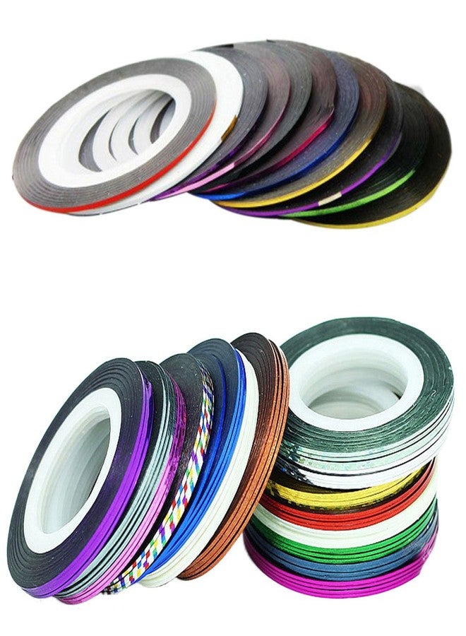 فوبيري فوبري، 32 قطعة من لفائف شريط تزيين الأظافر بألوان متنوعة - Image 2