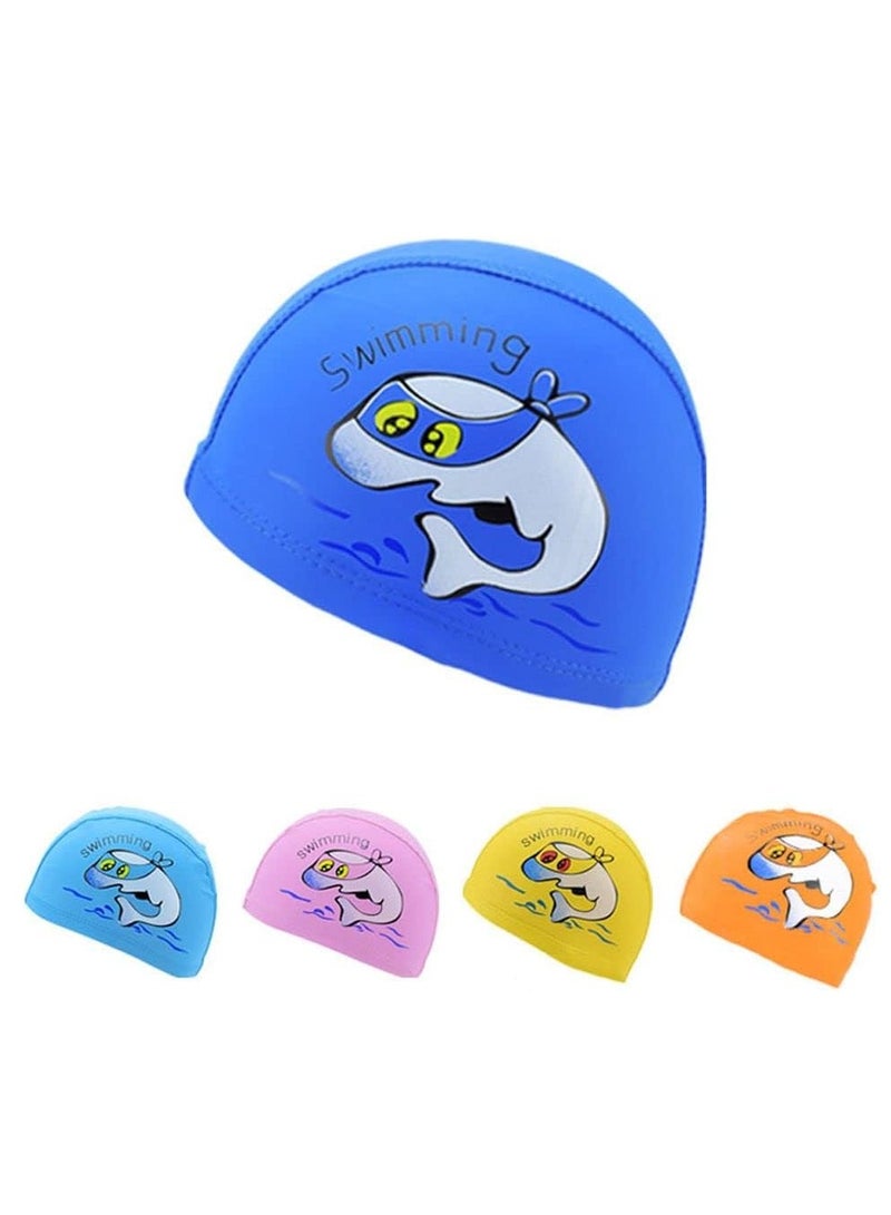 SYOSI Boys and Girls Diving Hat - Cute Swim Pool Cap with Ear Protection for Long Hair - Children's PU Cloth Beach Hat - Essential Diving Equipment（2PCS,Pink） - Image 5