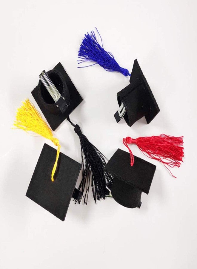 BinaryABC Graduation Hat Hair Clip,Mini Doctoral Cap Hair Clip,Graduation Party Supply Decoration,Graduation Hair Accessories (Blue) - Image 3