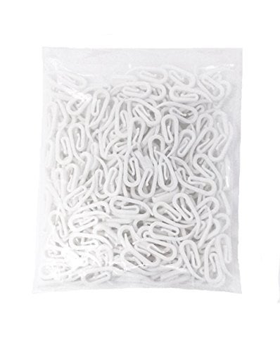 Honbay 200pcs White Plastic Curtain Hooks for Window, Door and Shower - Image 1