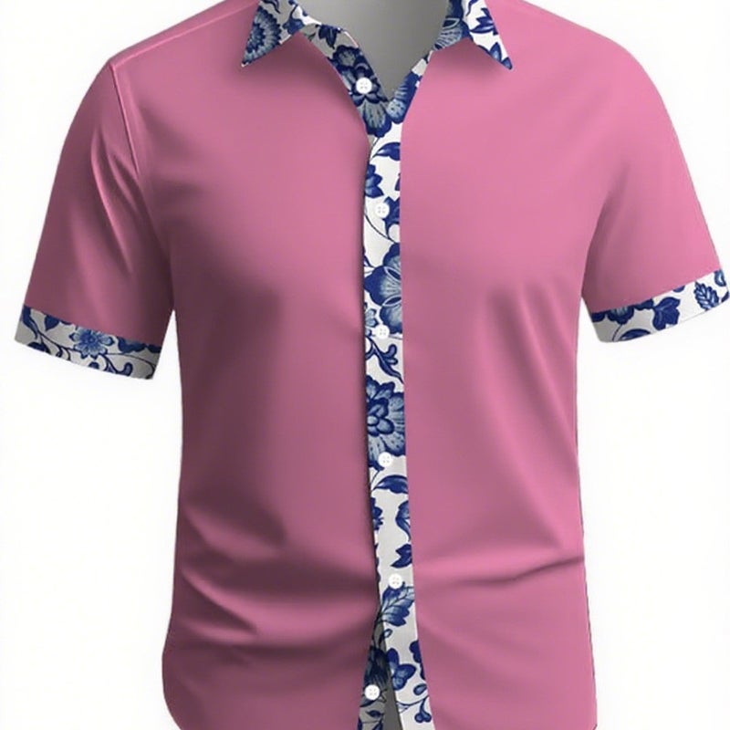Men's Summer Hawaiian Digital Print Short Sleeve Shirt - Image 4