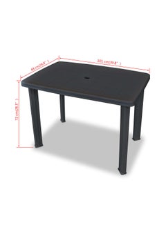 فيداكسل طاولة حديقة بلاستيك 101x68x72 سم لون أنثراسايت  - Image 5