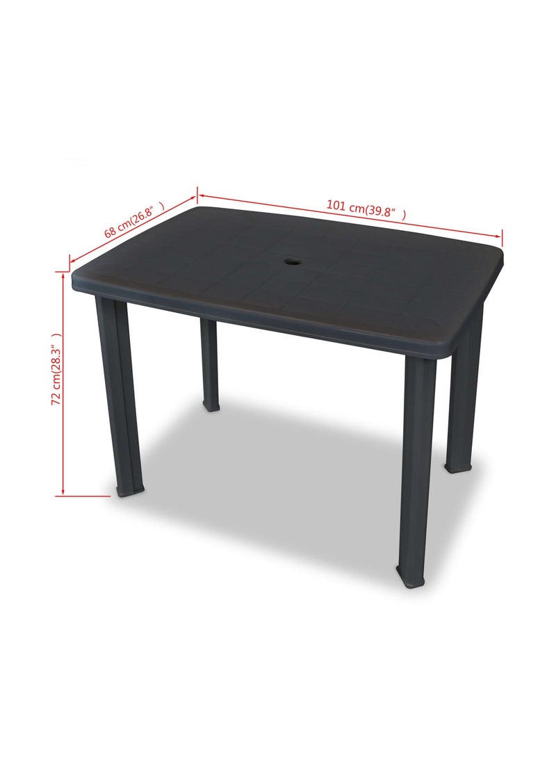 فيداكسل طاولة حديقة بلاستيك 101x68x72 سم لون أنثراسايت  - Image 5