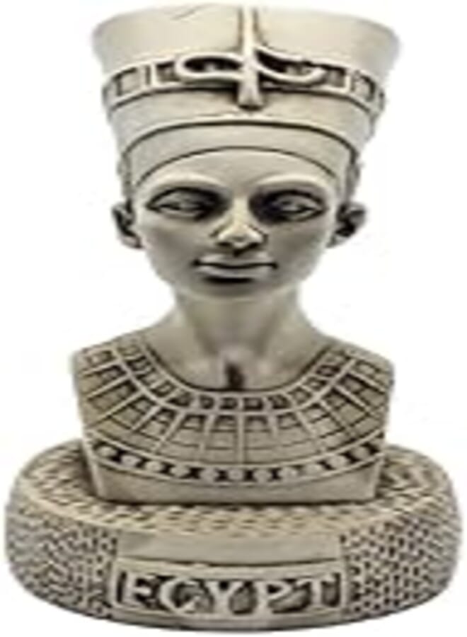 Pharaoni Figurine of Queen Nefertiti White Polyston 10 * 10 * 20cm