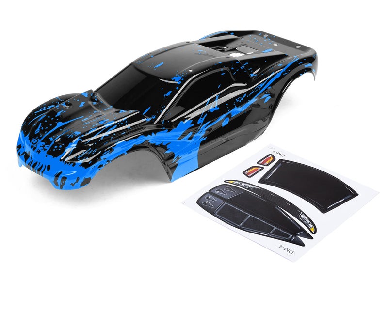 SummitLink Custom Body Muddy Blue Over Black Style Compatible for Rustler 4X4 Rustler BL2S Rustler 4x4 Ultimate 110 Scale RC Car or Truck Truck not Included R4BB02 - Image 3
