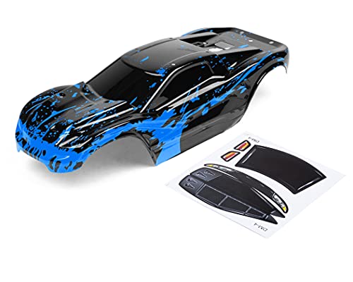 SummitLink Custom Body Muddy Blue Over Black Style Compatible for Rustler 4X4 Rustler BL2S Rustler 4x4 Ultimate 110 Scale RC Car or Truck Truck not Included R4BB02 - Image 1