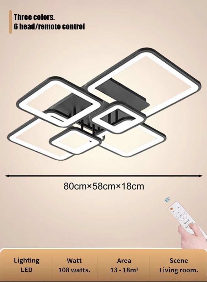 قلادة سقف غرفة المعيشة الاسكندنافية البسيطة الاسكندنافية مصباح سقف LED معلقة سقف 3 ألوضوء متغير بثلاثة ألوانان غرفة نوم - Image 2