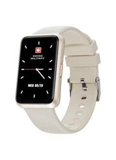 SWISS MILITARY Swiss Military Rhine2 Smart Band 1.57” Display, Bluetooth Calling, Multi Language, Health & Sports Tracking, 7 Days Battery, IP67, iOS/Android Compatible, White Strap  - Image 3
