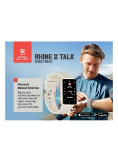 SWISS MILITARY Swiss Military Rhine2 Smart Band 1.57” Display, Bluetooth Calling, Multi Language, Health & Sports Tracking, 7 Days Battery, IP67, iOS/Android Compatible, White Strap  - Image 5
