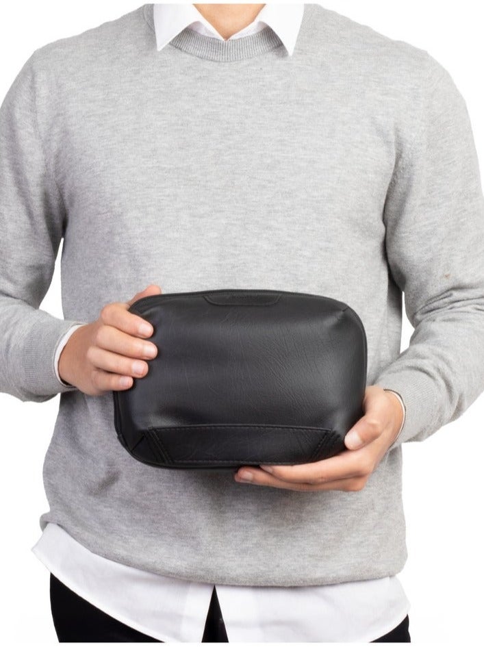 ايه ار سابلاي Ar Tech Pro من Arij Bags | شنطة يد جلد منظمة، 11 قسم للتنظيم العملي، مبطنة من الداخل لحماية الهاتف والأغراض، تصميم عملي للاستخدام اليومي والتنقل (أسود) - Image 5