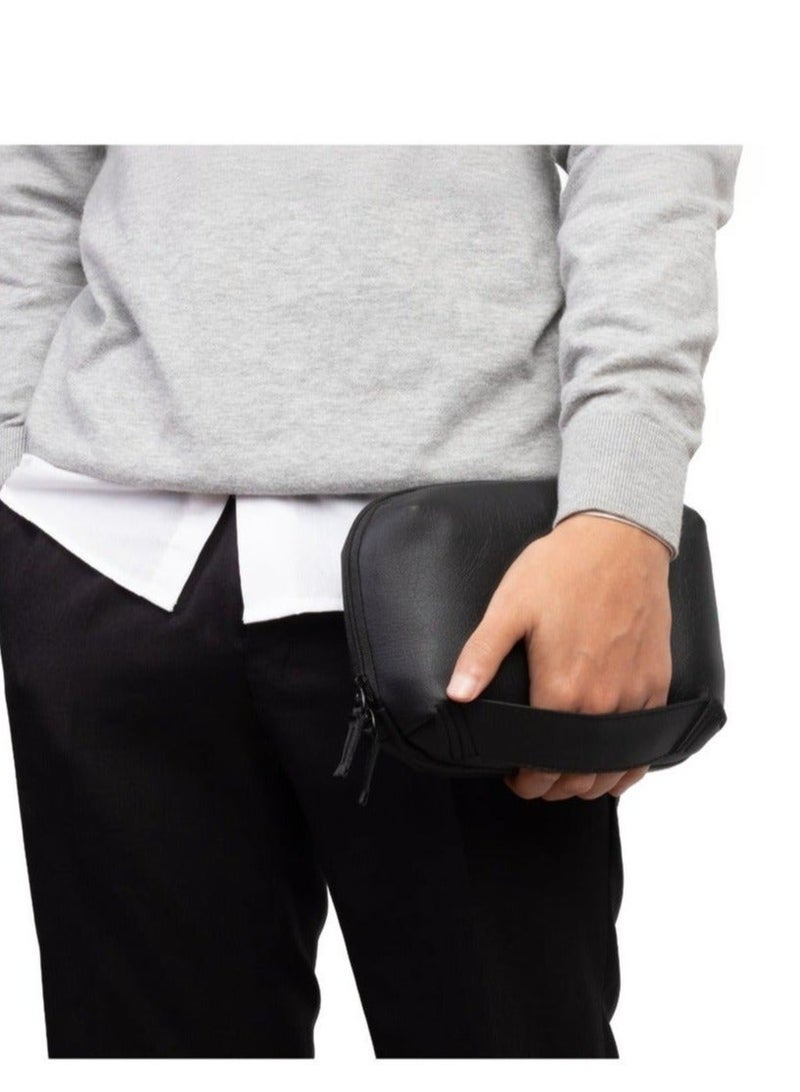 ايه ار سابلاي Ar Tech Pro من Arij Bags | شنطة يد جلد منظمة، 11 قسم للتنظيم العملي، مبطنة من الداخل لحماية الهاتف والأغراض، تصميم عملي للاستخدام اليومي والتنقل (أسود) - Image 4