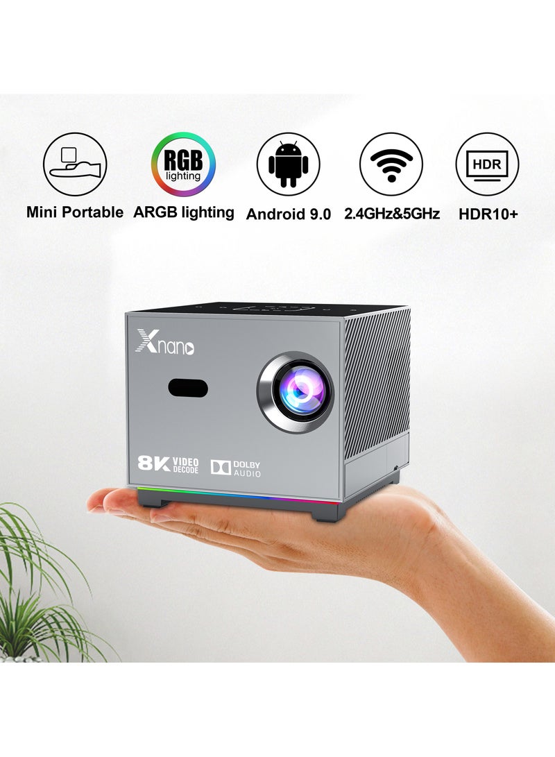 Xnano Mini Portable Projector X3 H713 HD ARGB Color Lighting / Screen Mirroring / Electric Focus + 4-Point Keystone Correction / Unique Speaker Cavity / Two-Way Bluetooth Connection / Multiple Compatible lnterfaces - Image 3