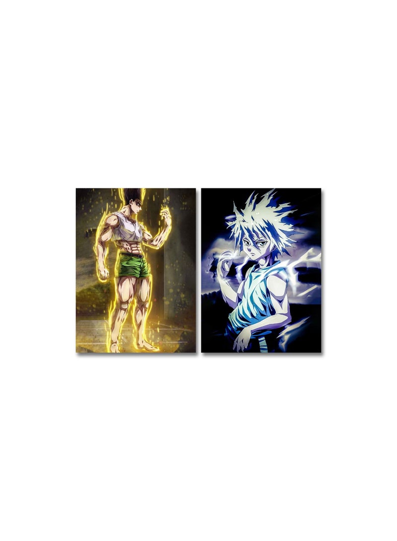 Marktna Decorative Wall Art Painting with an animation Design, 2 pieces, Size 80x60 cm - Image 2